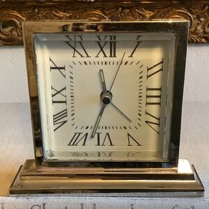 Restoration Hardware Silver Plated Federal Clock